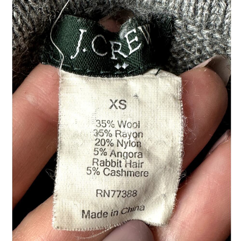 J. Crew Factory Grey Long Sleeve Hooded Sweater Women's Size XS - Picture 4 of 5